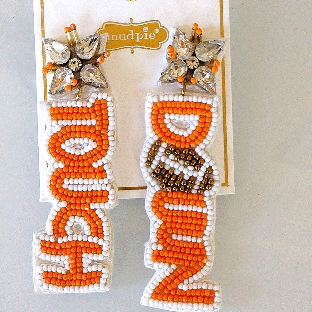Mudpie Football earrings